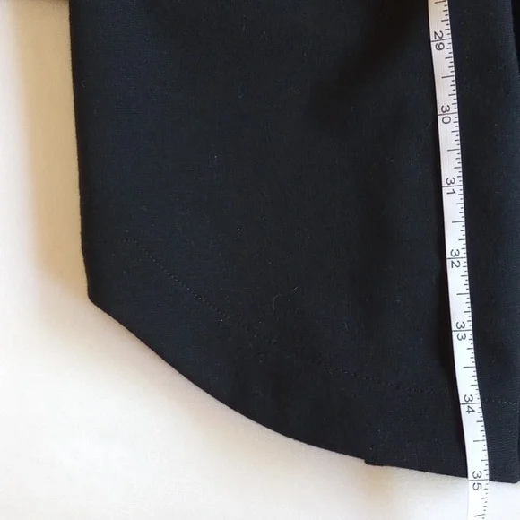 Gap 3/4 Sleeve Ponte Sheath Boatneck Curved Shirttail Hem Dress S Black - Picture 10 of 10